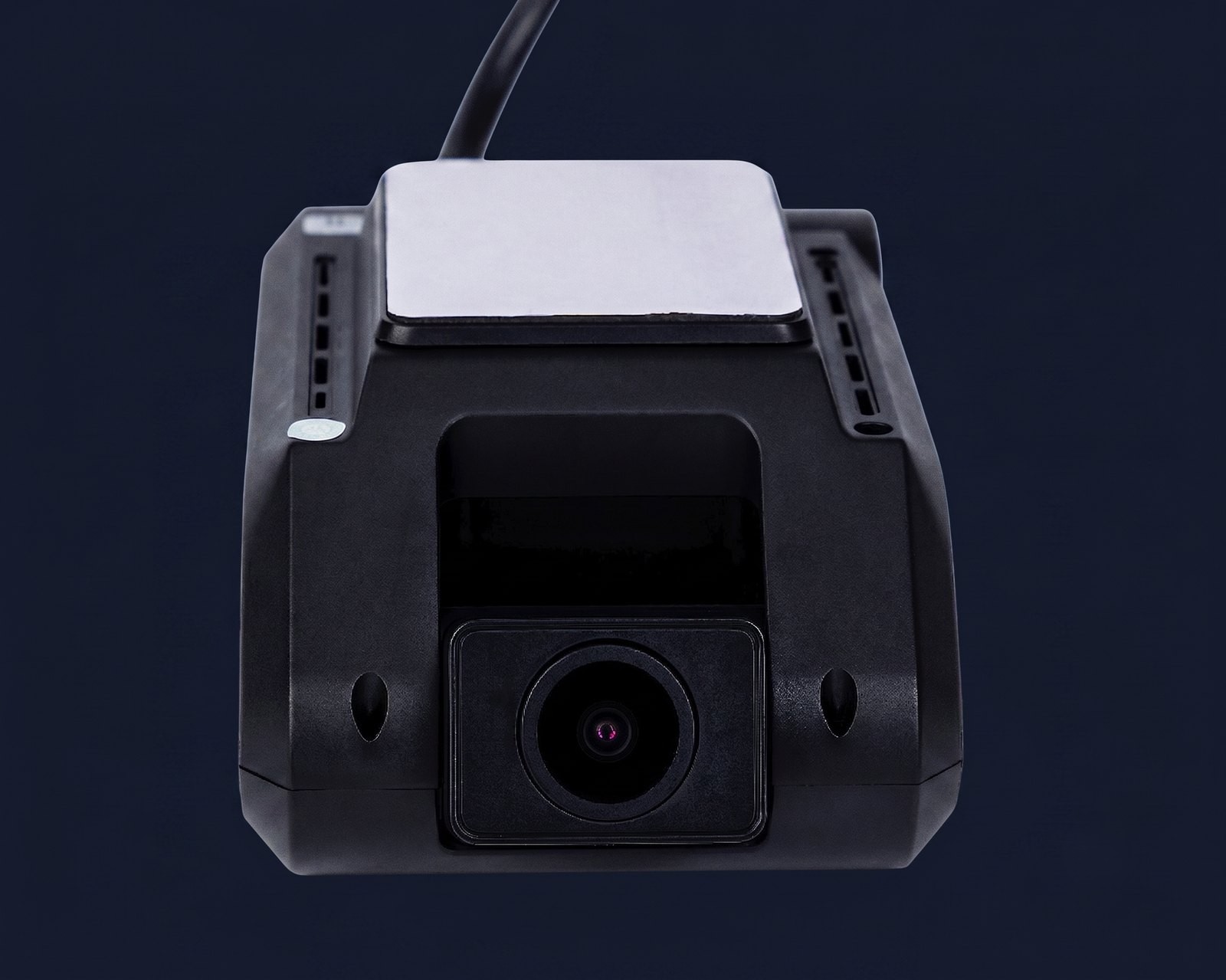 IntelliFleet 360 AI telematics dashcam — dual-lens front view with road-facing and driver-facing cameras
